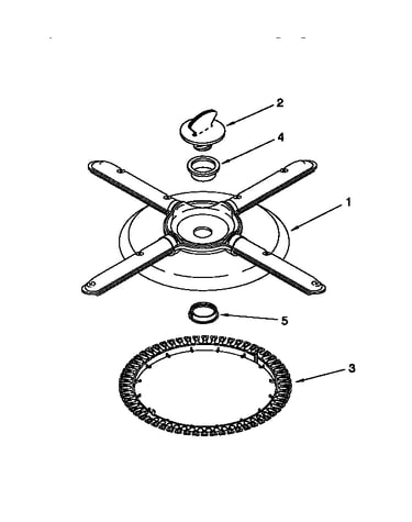 Lower washarm and strainer