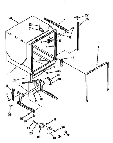 Tub and frame