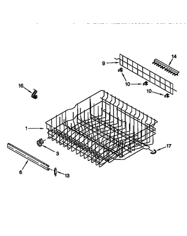 Upper rack and track