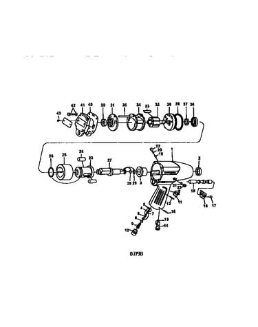Pneumatic 1/2" impact wrench