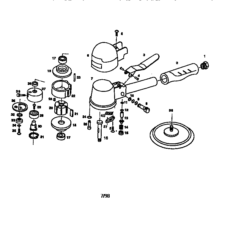Pneumatic dual action sander