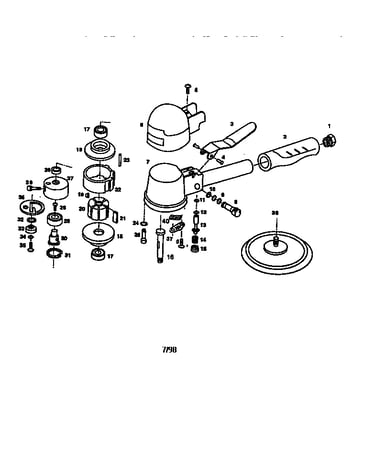 Pneumatic dual action sander