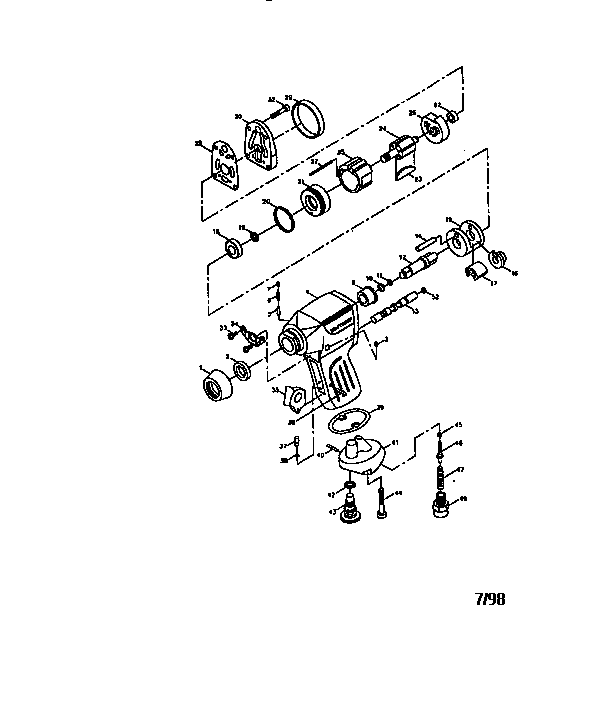 Pneumatic 3/8" impact wrench