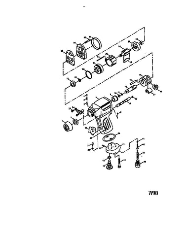 Pneumatic 3/8" impact wrench