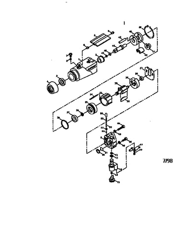 Pneumatic 3/8" impact wrench