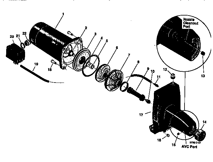 Motor and pump assembly