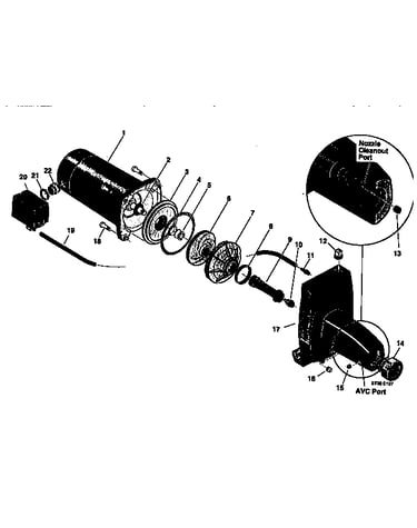 Motor and pump assembly