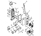 Kenmore 11638613890 dust compartment, motor diagram