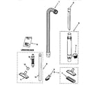 Kenmore 11638613890 hose and attachment diagram