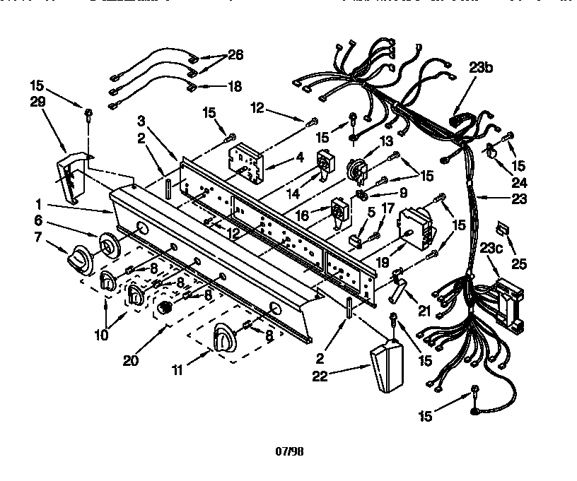 WASHER/DRYER CONTROL PANEL