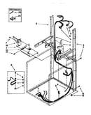 Dryer support washer harness