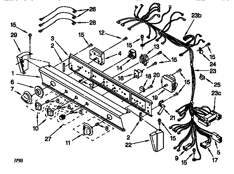 WASHER/DRYER CONTROL PANEL