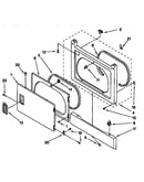 Dryer front panel door