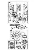 Carburetor and rewind starter assembly