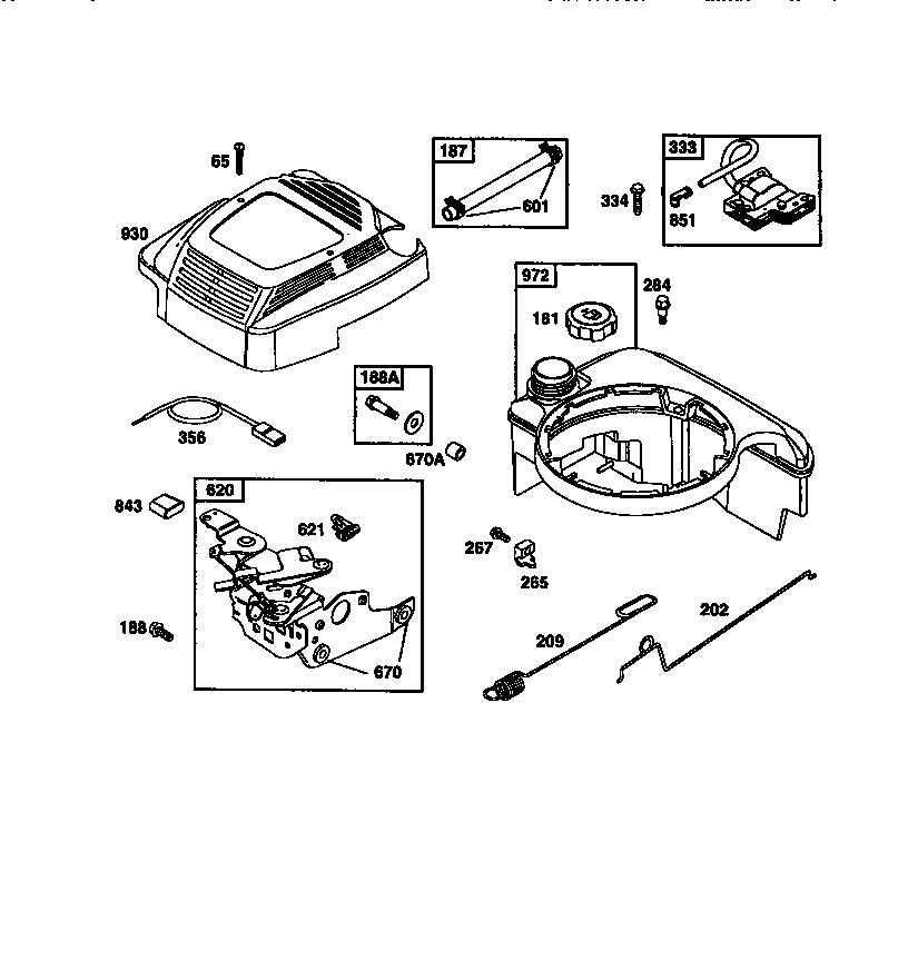Fuel tank and carburetor bracket