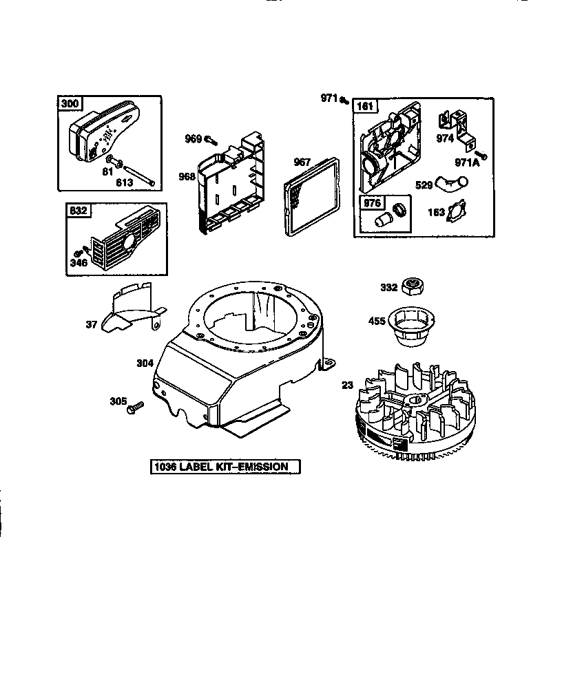 Flywheel and blower housing