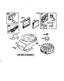 Flywheel and blower housing