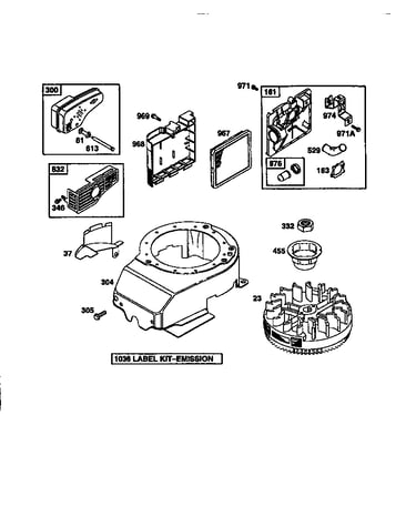 Flywheel and blower housing
