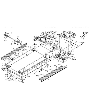 Motor and walking belt assembly