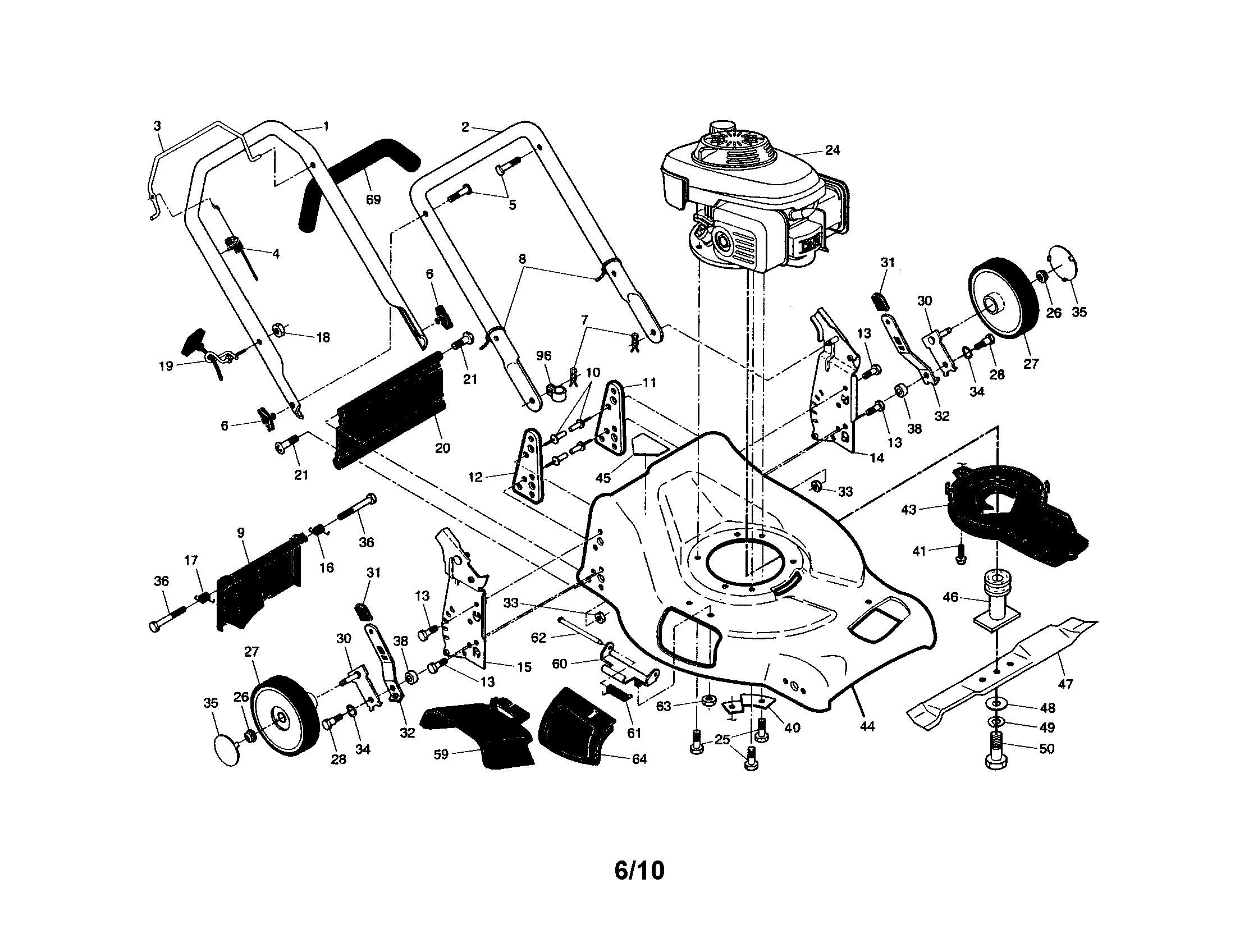 Handle/engine/housing
