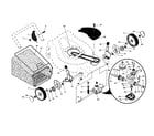 Poulan 96144000201 drive control/gear case/wheels diagram