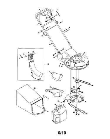 Handle/chute/deck