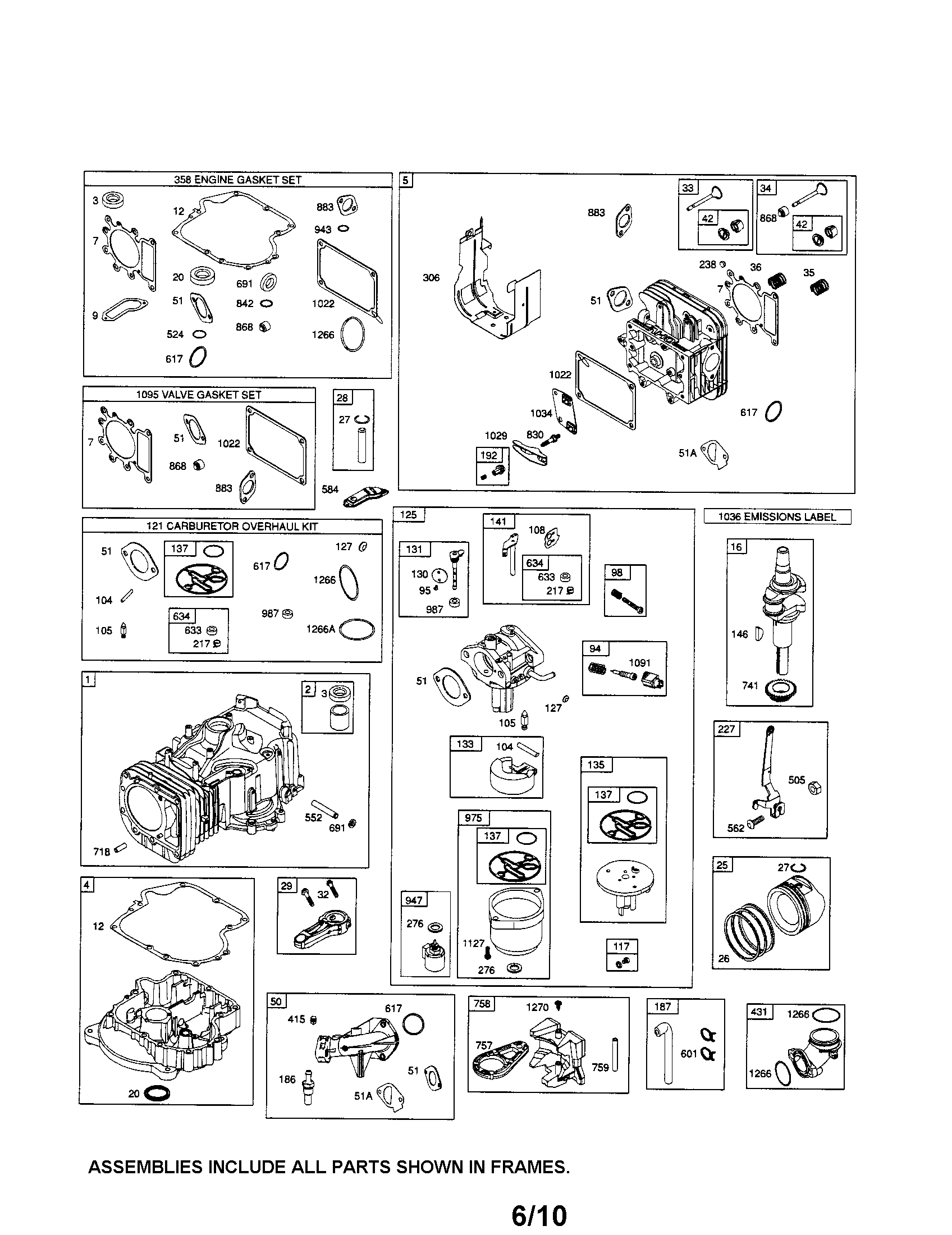 Cylinder/carburetor/sump