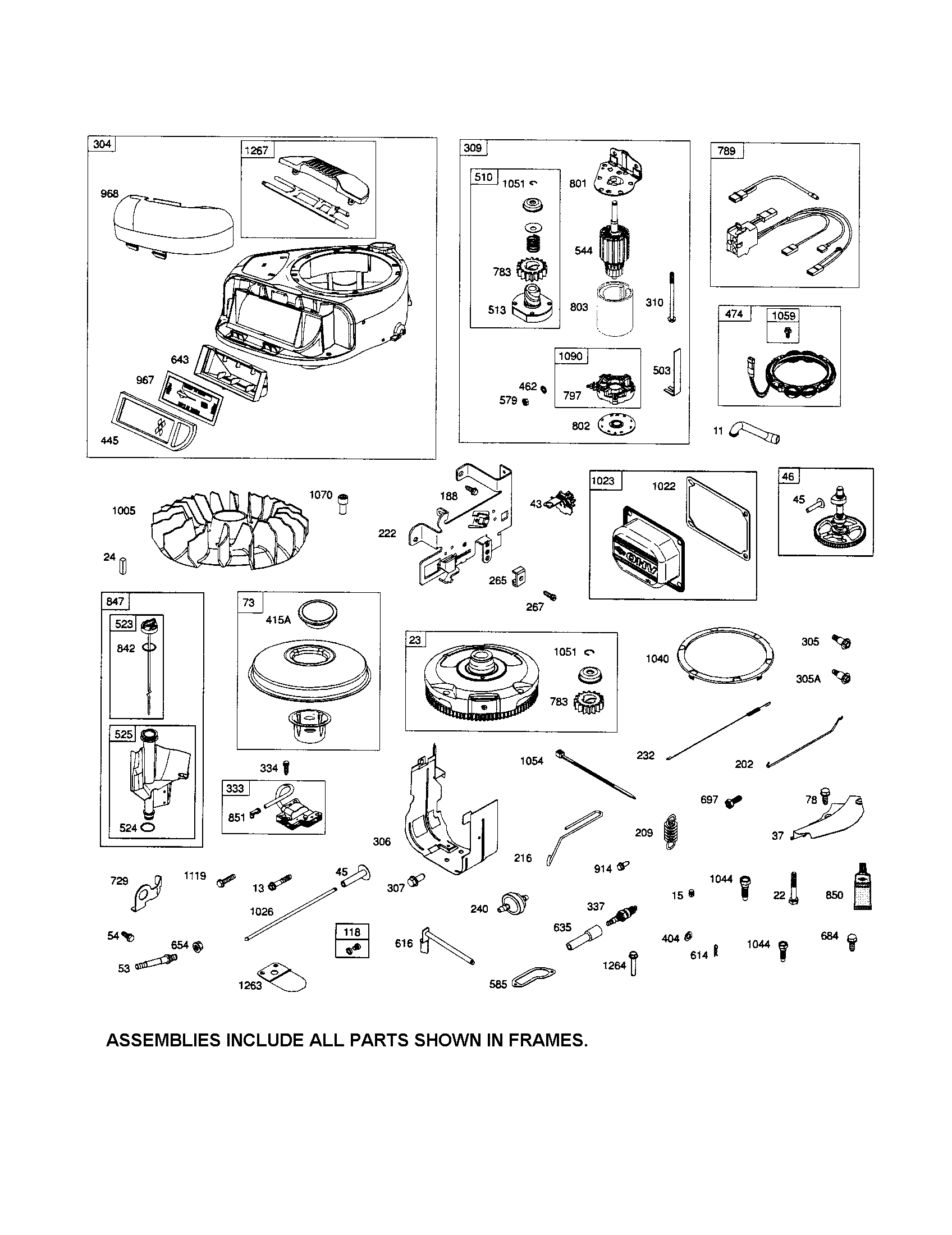 Motor-starter/blower housing
