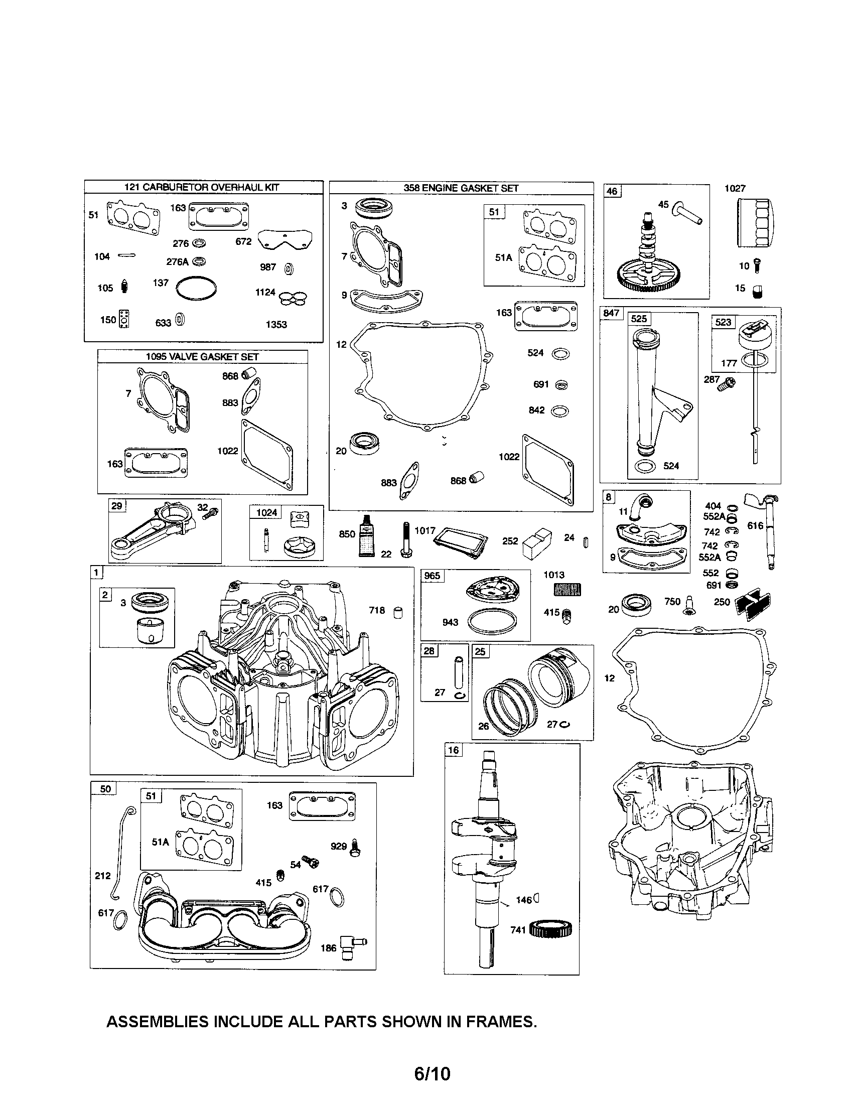 Cylinder/crankshaft/manifold-intake
