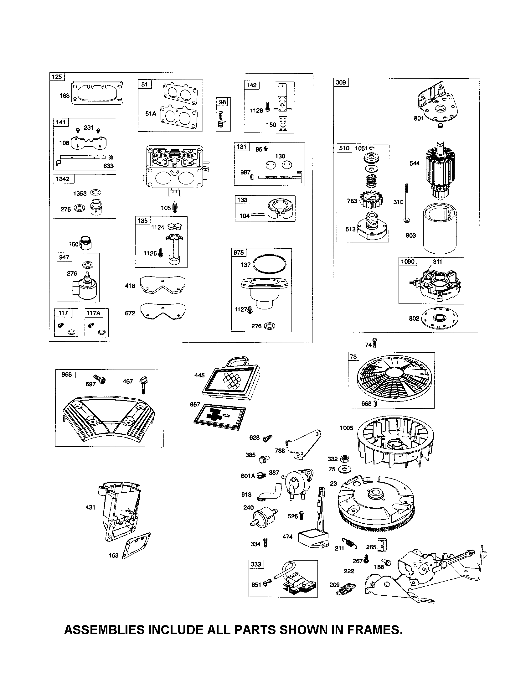 Carburetor/motor-starter