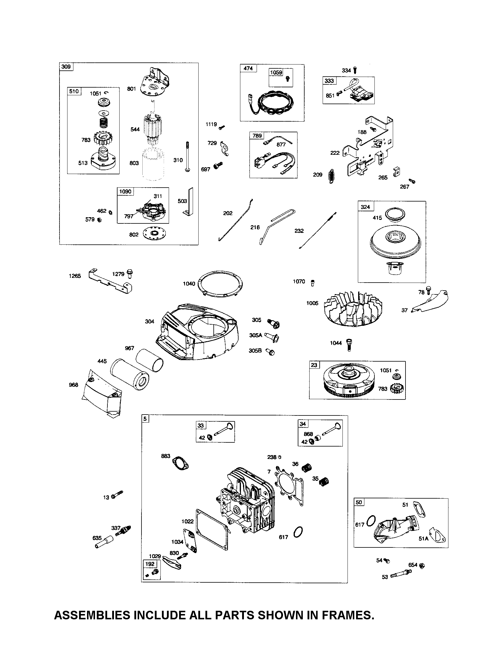 Motor-starter/head-cylinder