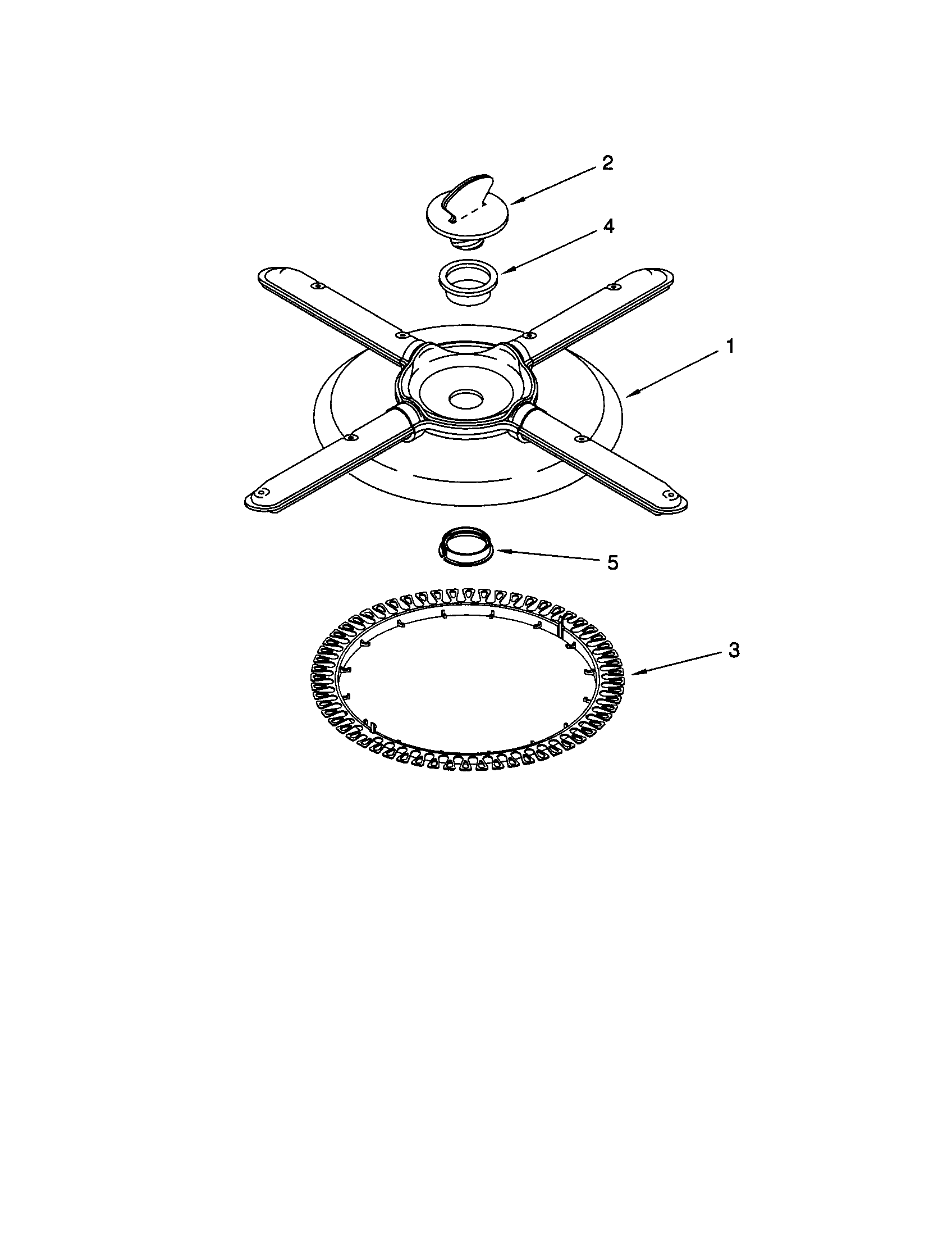 Lower washarm & strainer