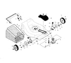 Yard Pro 371590 drive control/gear case/wheels diagram