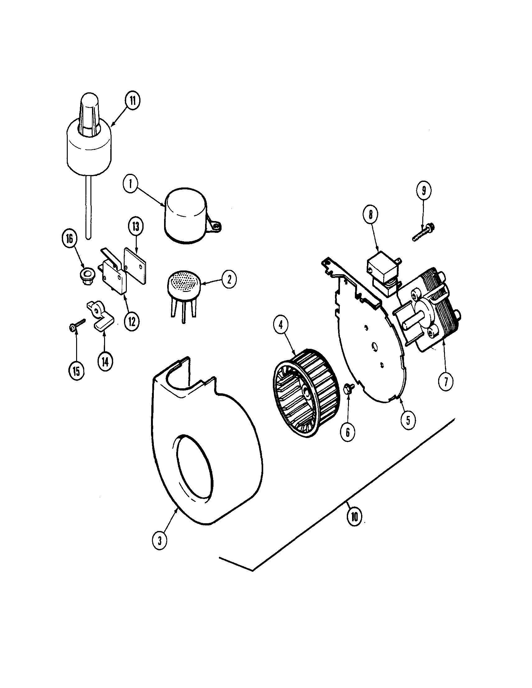 Blower/float/water level switch