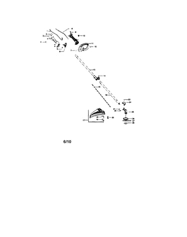 Drive shaft/handle/shield
