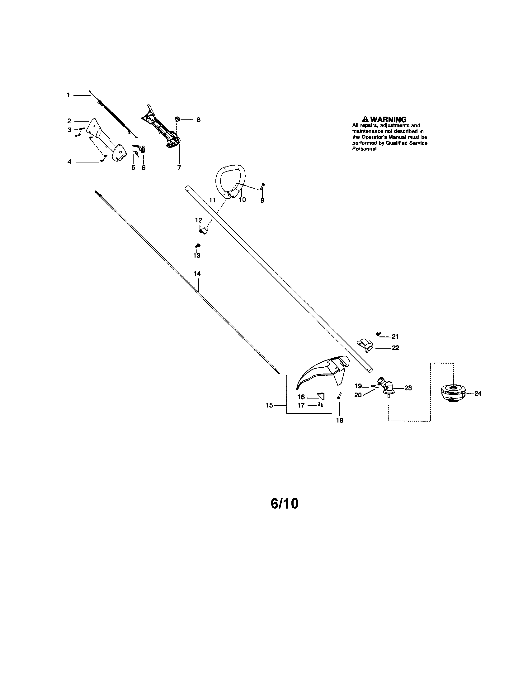 Drive shaft/shield/handle