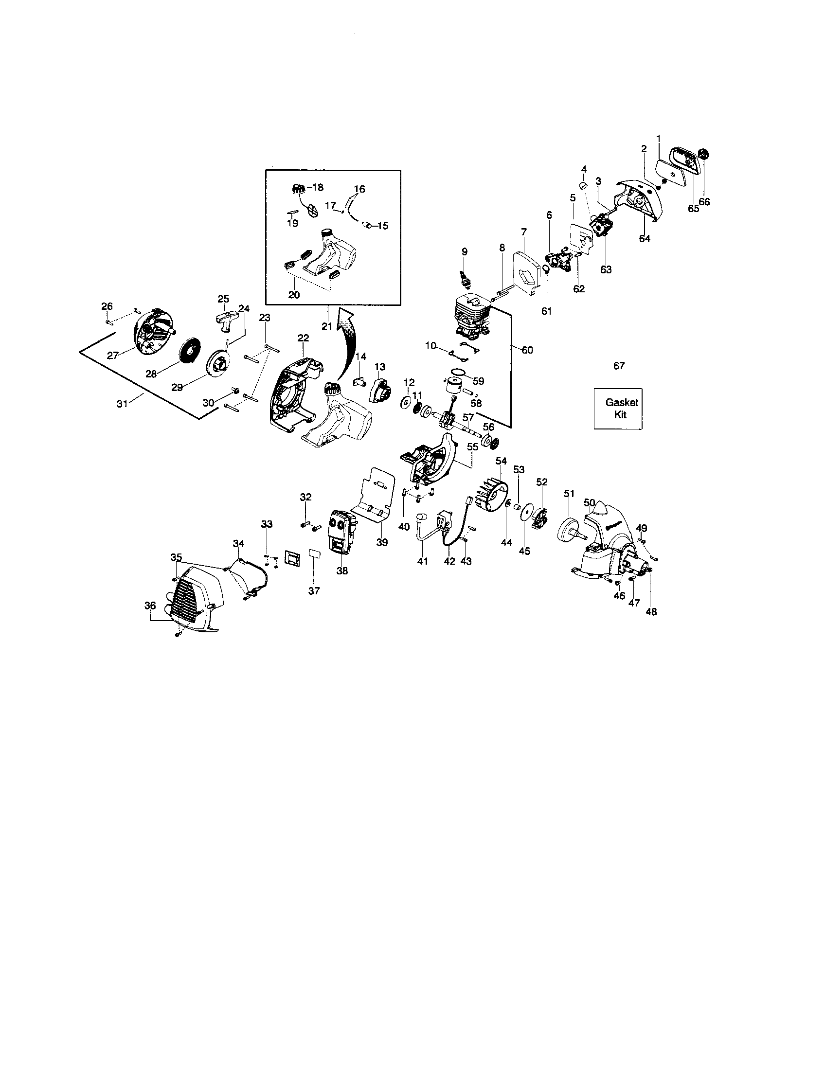 Cylinder/crankshaft/crankcase