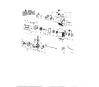 Poulan PP446ET TYPE 1 crankshaft/crankcase/cylinder diagram