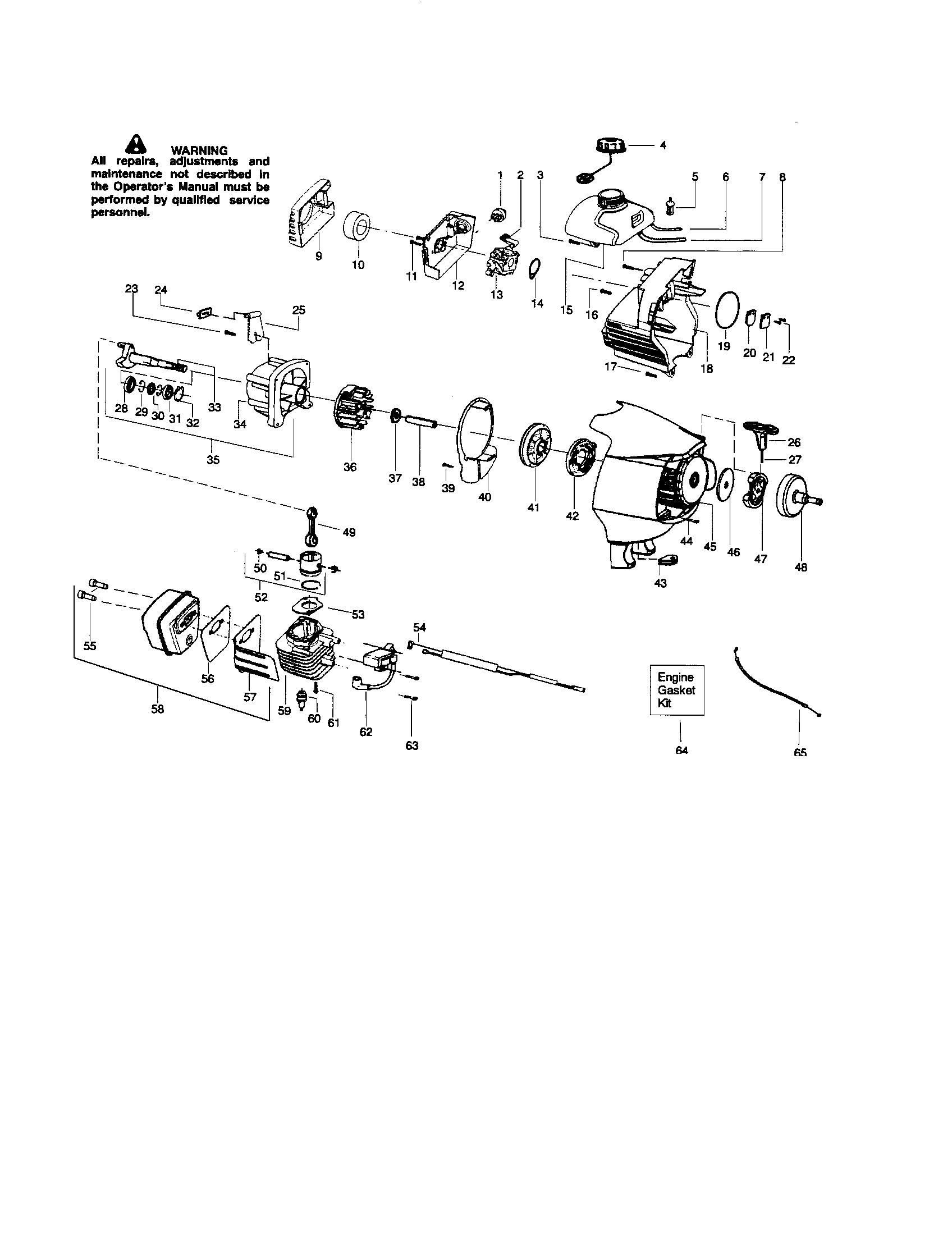 Cylinder/crankshaft/crankcase