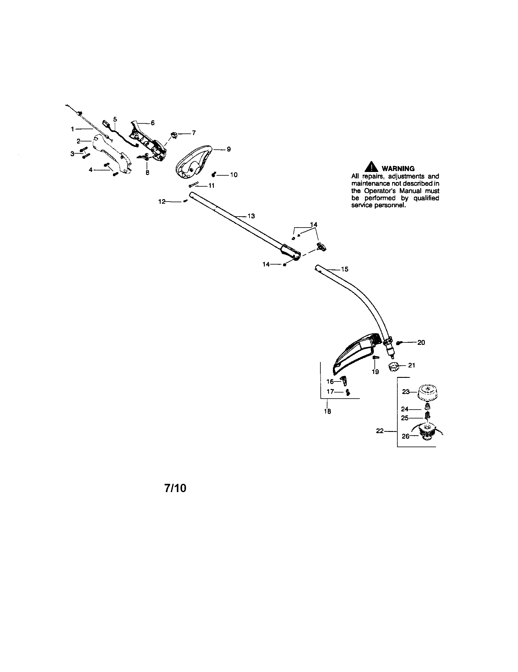 Drive shaft/shield/handle
