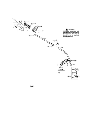 Drive shaft/shield/handle
