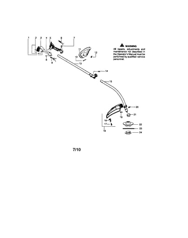 Drive shaft/handle/shield