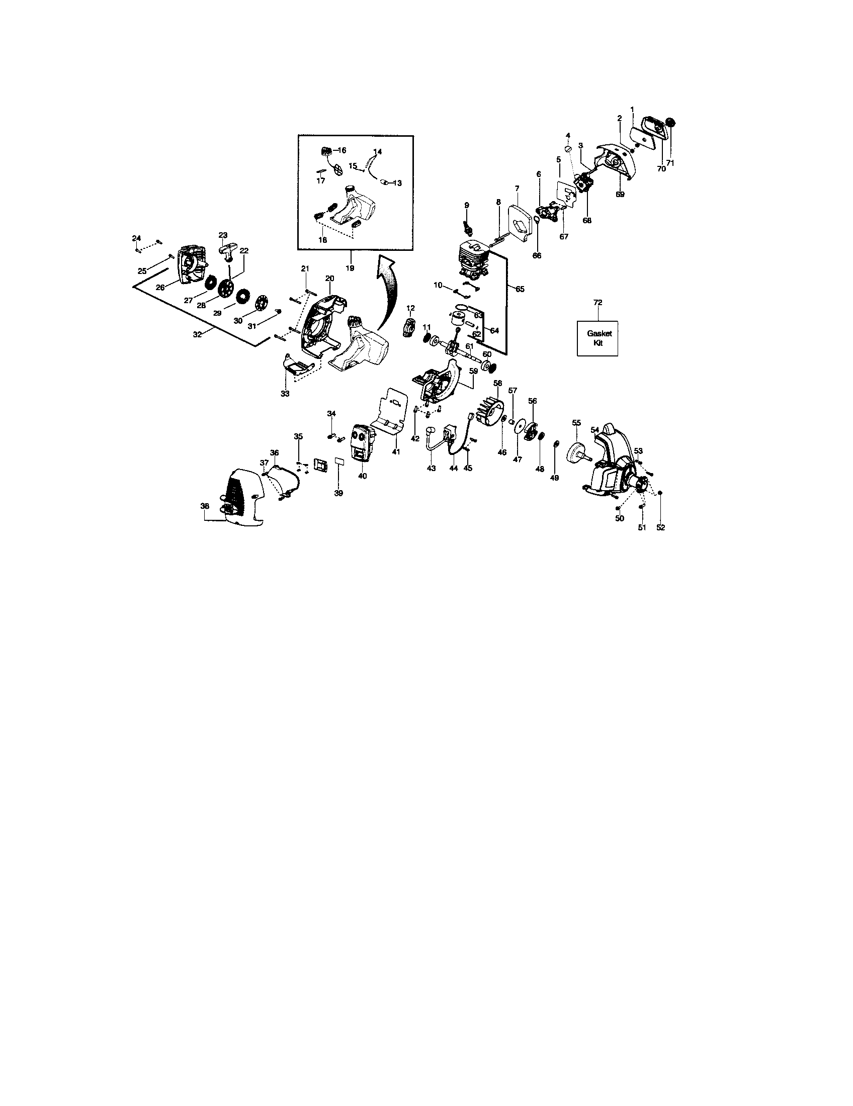 Cylinder/crankshaft/crankcase