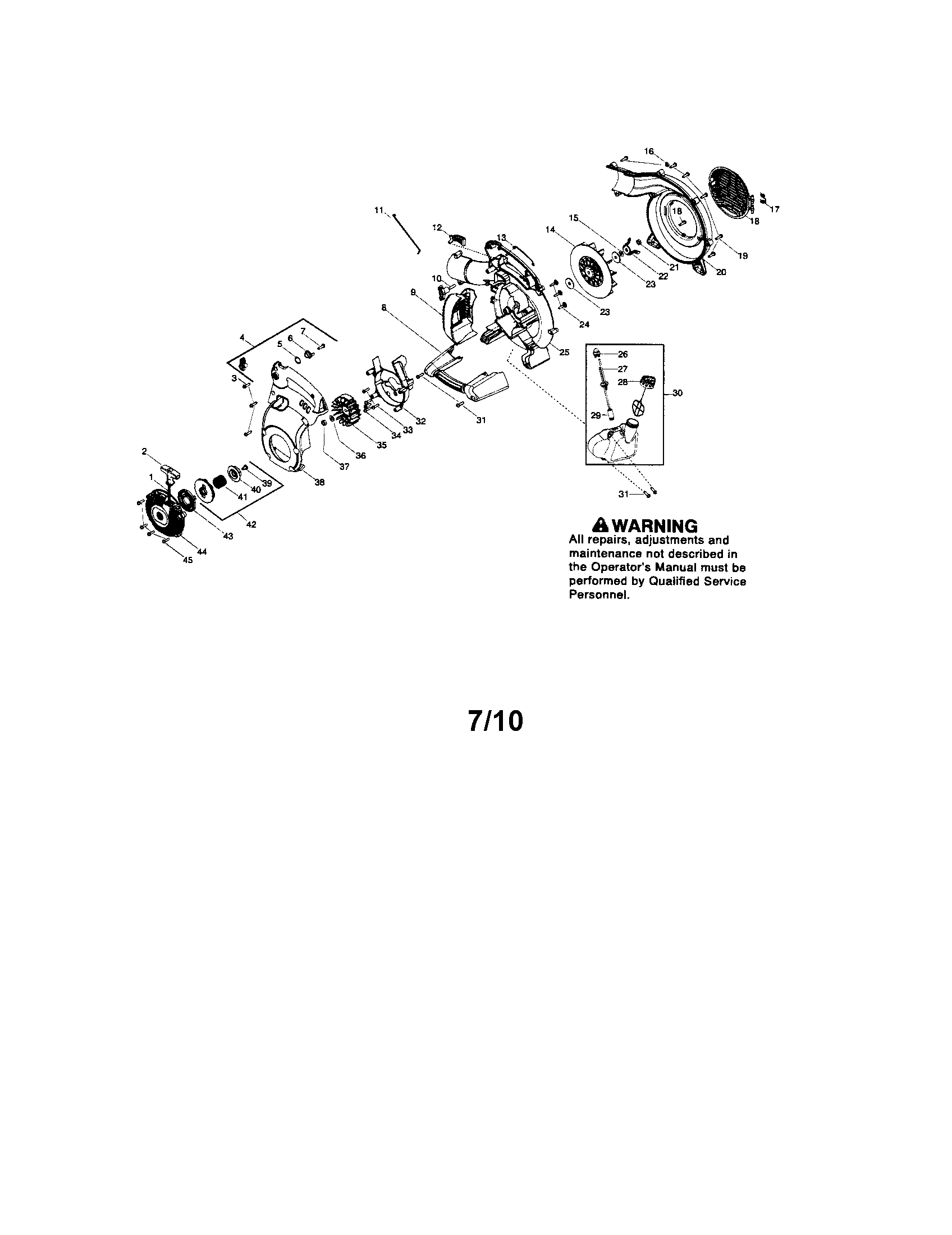 Scroll/impeller/fuel tank