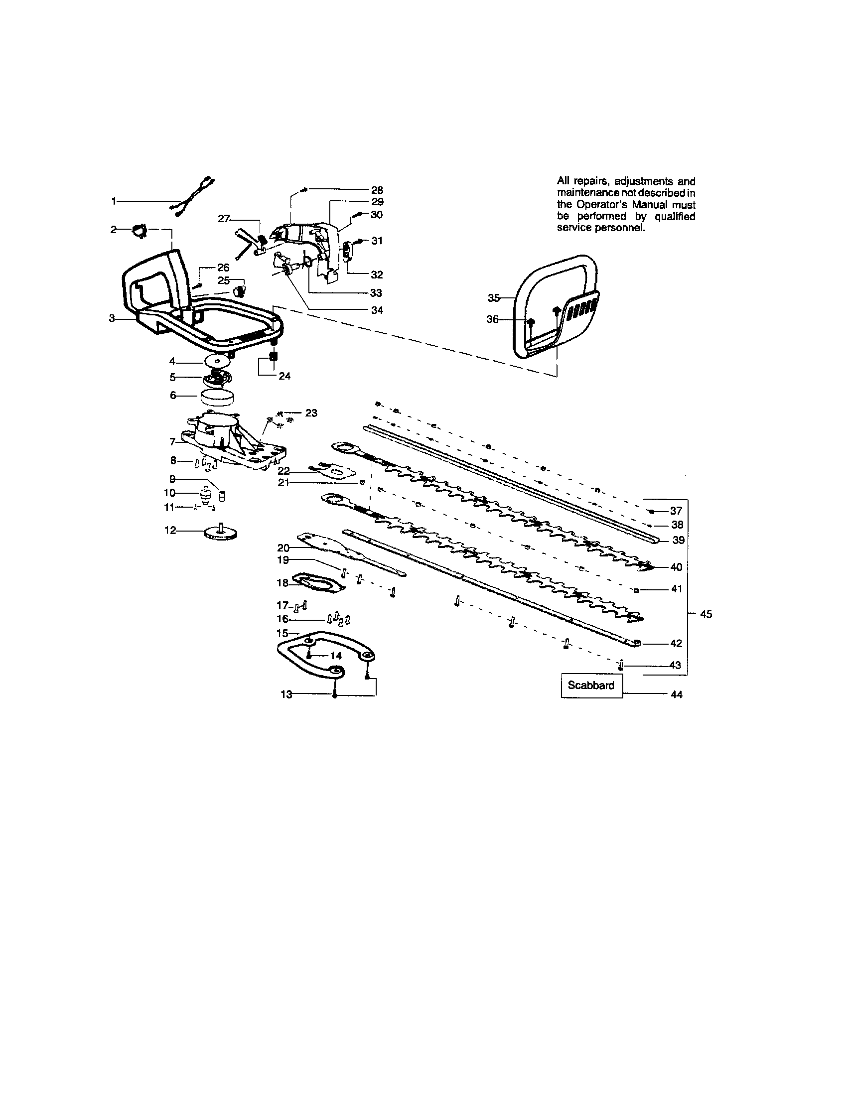 REAR HANDLE/BLADE KIT