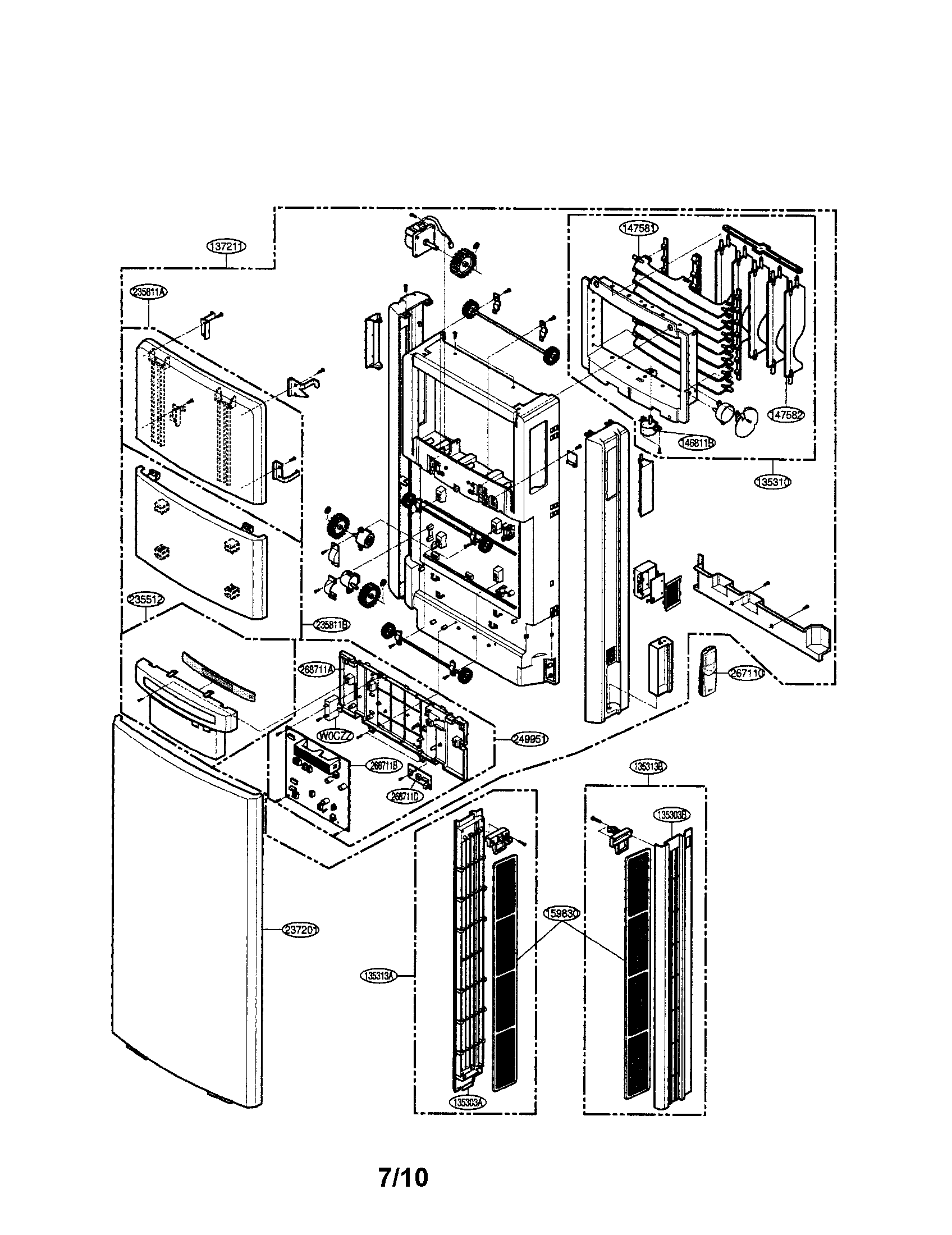 Front panel assembly