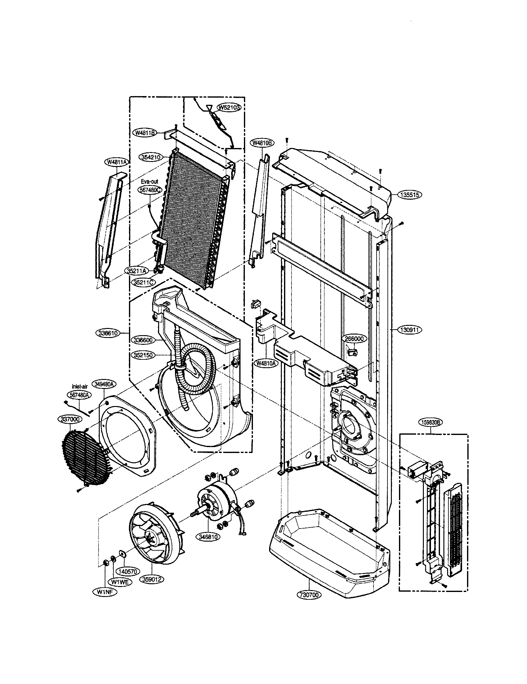 Housing assembly/motor