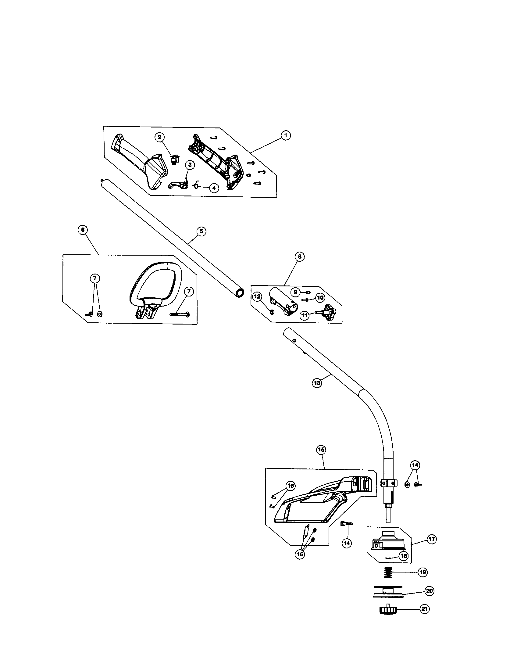 Shaft/shield/handle