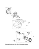 Rewind starter/blower housing
