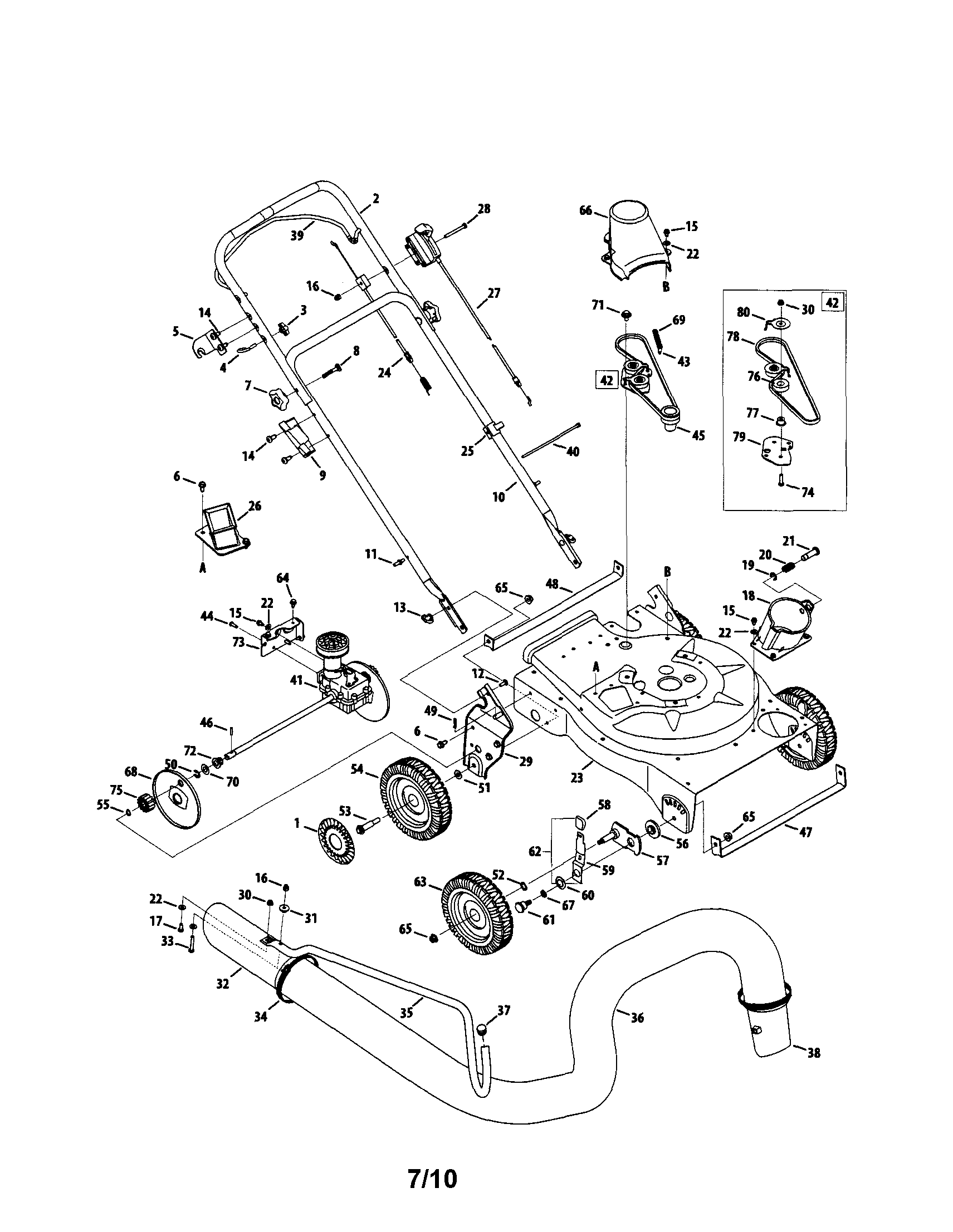 WHEELS/TRANSMISSION/VAC HOSE